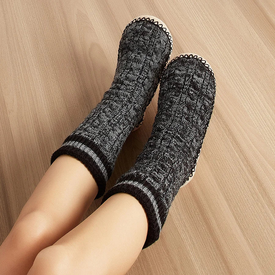 Men Slippers For Home Furry Warm Thicken Floor Indoor Socks Slipper Winter Mute Bedroom Soft Non-Slip Slipper Classic sleepers