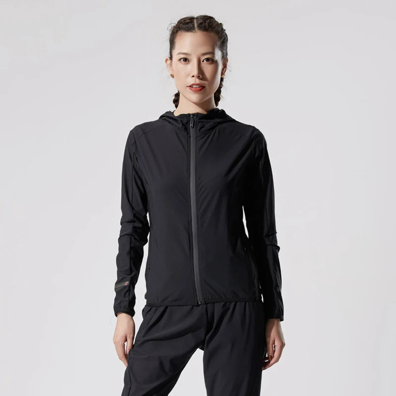 Running jackets Women Thin Breathable Sportswear Yoga Shirts Quick Dry Training Workout Tops Slim Fitness Coat