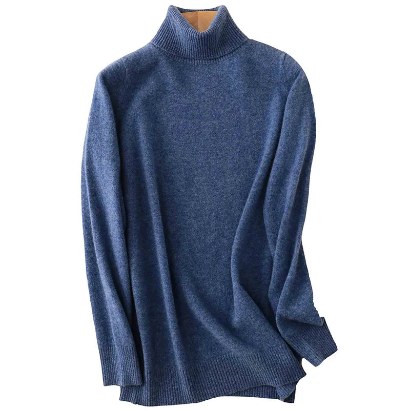 Knitwears Sweater Women Turtleneck Sweater 100% Pure Merino Wool Autumn Winter Warm Soft Knitted Pullover Female Jumper Tops y2k - reetell