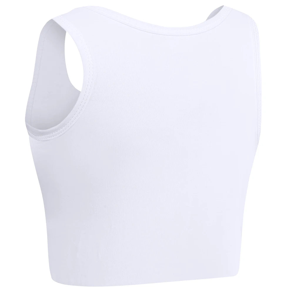 XUJI Women Tomboy Trans Elastic Chest Binder Breathable Cotton Slim Fit Tank Top - reetell