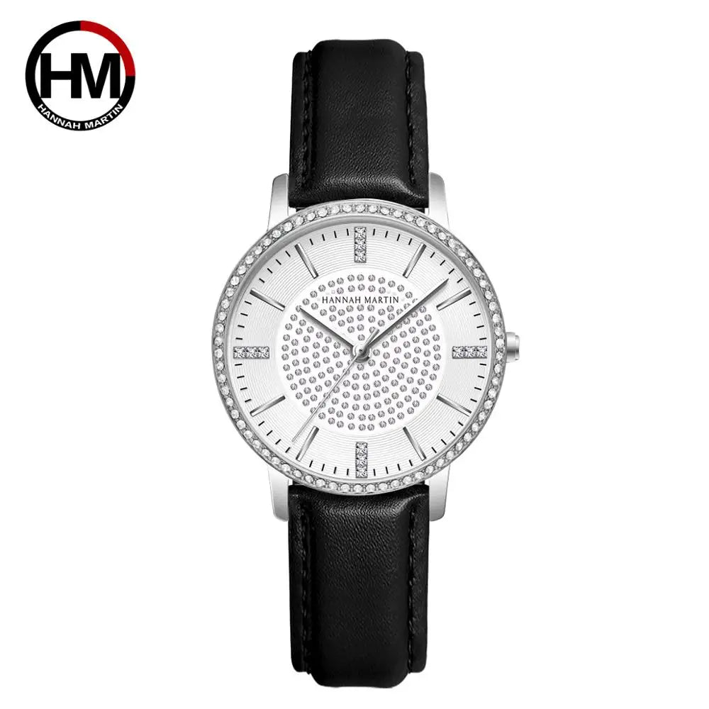 Hot Sale Full Solid Stainless Steel Strap Japan Movement Rose Gold Diamonds Women Rhinestones Wristwatches Female Quartz Watch