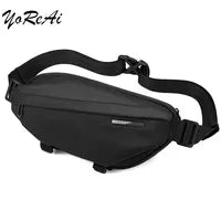 YoReAi Hot Sale Men Fanny Pack Female New Sports Fashion Waterproof Chest Packs Unisex Waist Bag Multifunctional Storage 4 Bags