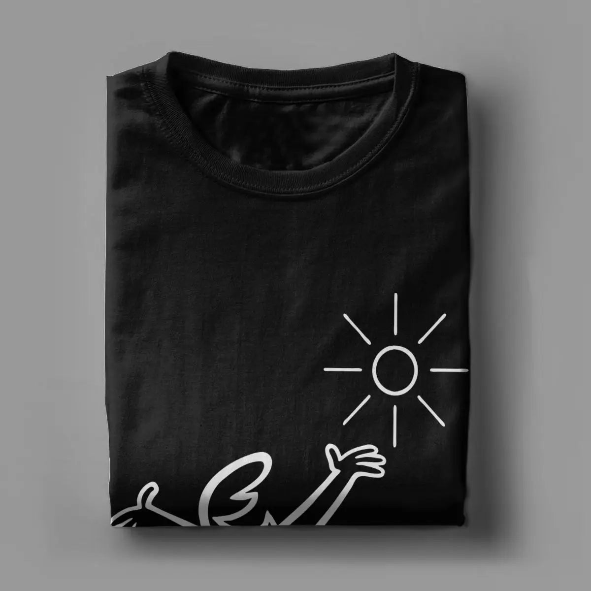 Fun La Linea Summer Sun T-Shirts Men Round Neck 100% Cotton T Shirt Badum Linus Lineman Short Sleeve Tees 6XL Tops - reetell