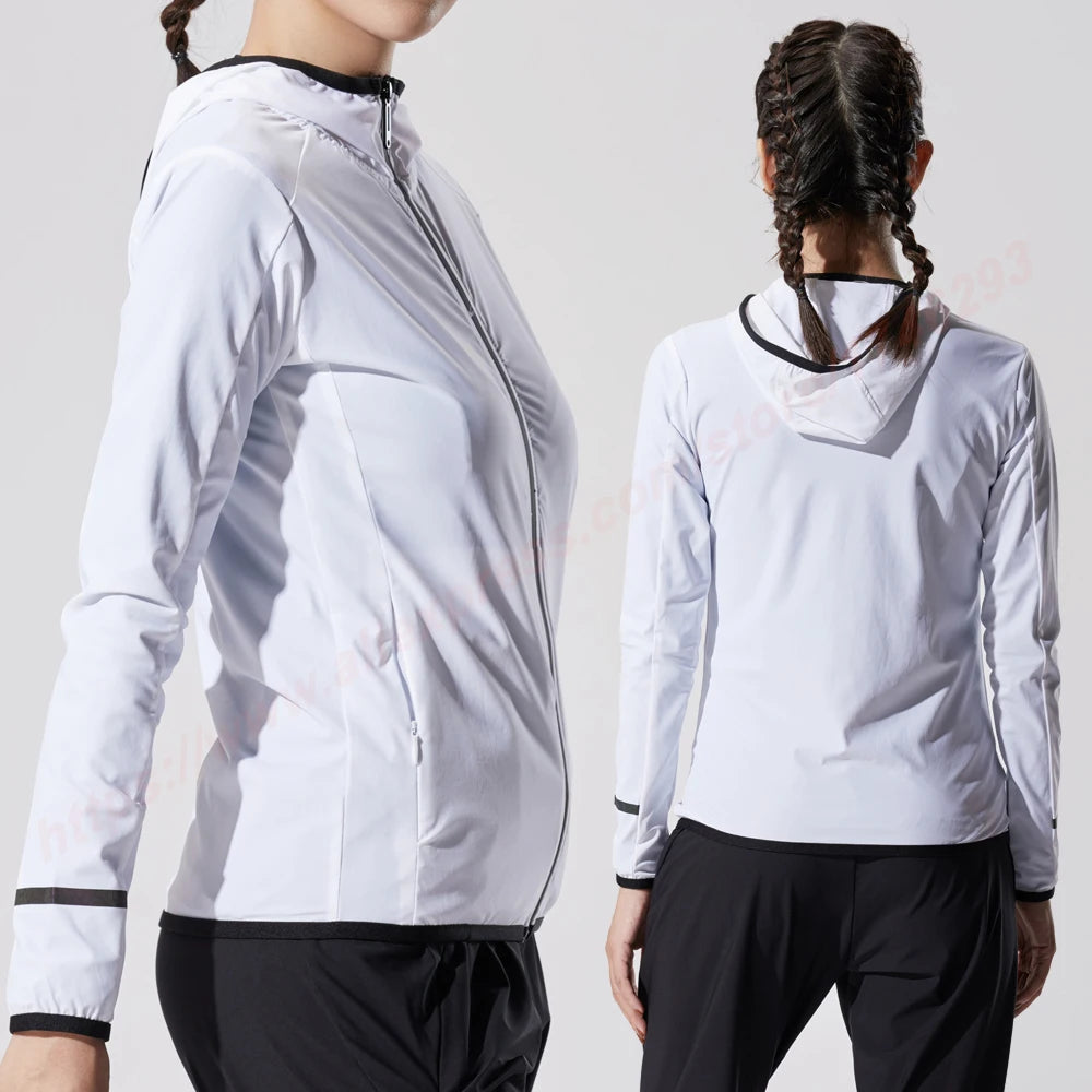 Running jackets Women Thin Breathable Sportswear Yoga Shirts Quick Dry Training Workout Tops Slim Fitness Coat