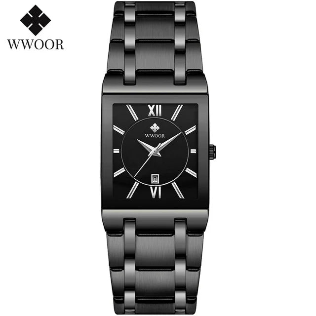 2022 WWOOR New Women Watches Top Brand Luxury Women's Bracelet Blue Square Watch Ladies Dress Quartz Wristwatch Relogio Feminino