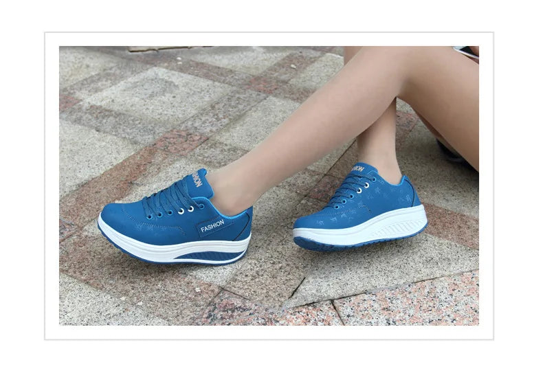 2021New Sneakers Women Platform Rocking Shoes Casual Fashionable Womens Chunky Designer Sneakers Zapatillas Con Plataforma Mujer