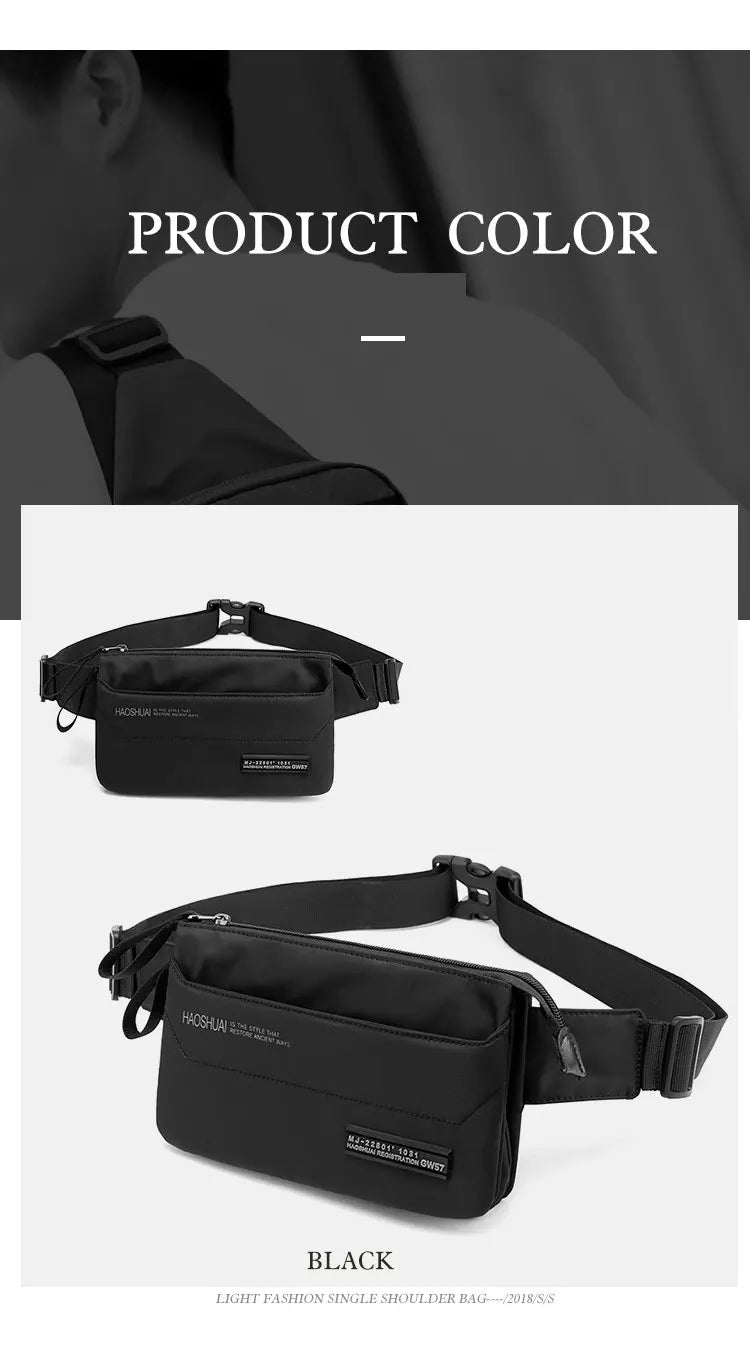 YoReAi Hot Sale Men Fanny Pack Female New Sports Fashion Waterproof Chest Packs Unisex Waist Bag Multifunctional Storage 4 Bags