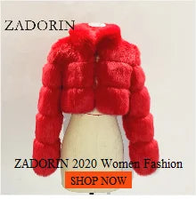 ZADORIN 4XL Female Fur Waistcoat Winter Warm Faux Fox Fur Vest Women High-Grade Cappa Fashion O-Neck Long Fur Coat Cardigan - reetell