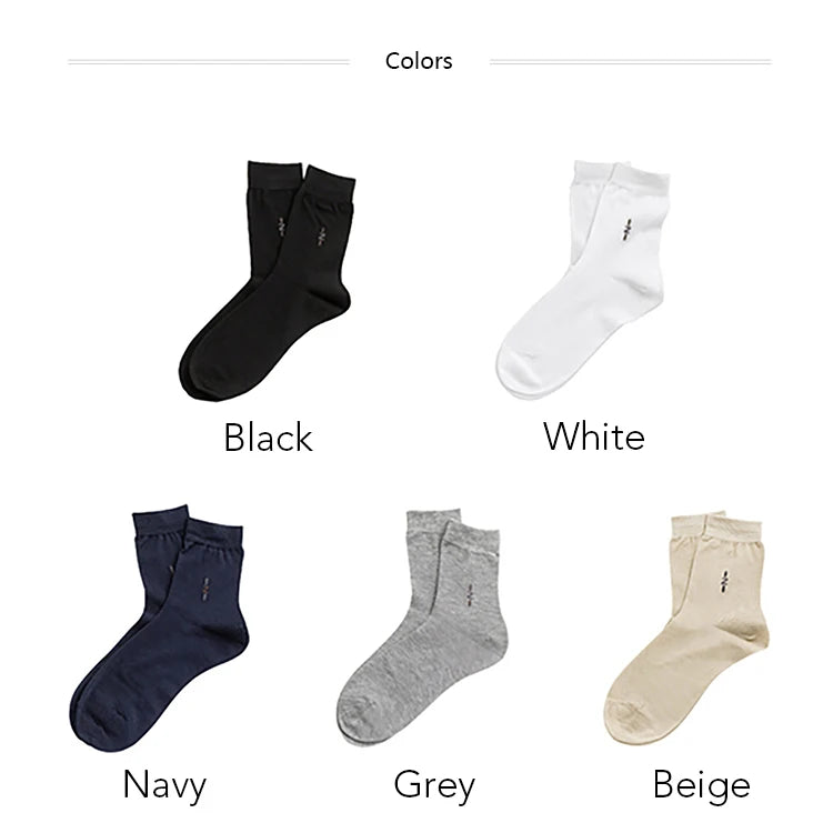 Real Silk Men's Business Crew Socks Ankle Seamless Toe Breathable Odor Resistant 5 Pairs