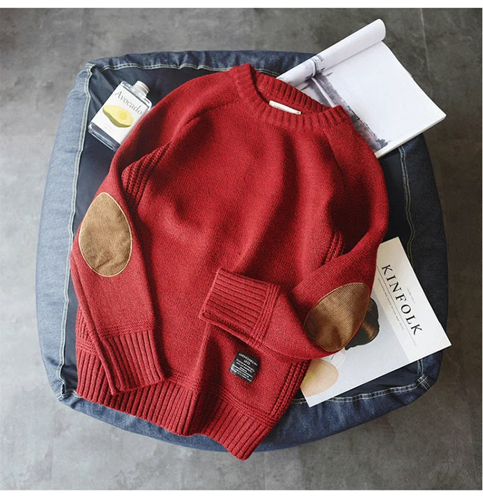 2023 New Men Pullover Sweater Autumn Fashion Casual Loose Thick O Neck Wool Knitted Oversize Harajuku Streetwear Knitwear M-5Xl - reetell