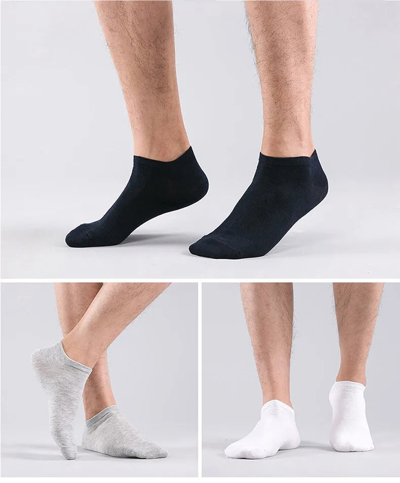 HSS Brand 100% Cotton Men Socks Summer Thin Breathable Socks High Quality No Show Boat Socks Black Short For Students Size 39-44