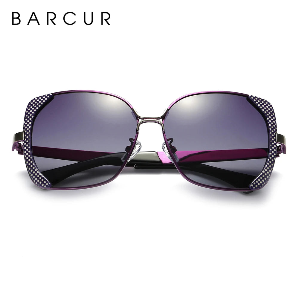 BARCUR Brand Designer Fashion Lady Polarized Sunglasses Women UV400 Gradient Lens Driving Sun Glasses With Original Case - reetell