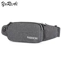 YoReAi Hot Sale Men Fanny Pack Female New Sports Fashion Waterproof Chest Packs Unisex Waist Bag Multifunctional Storage 4 Bags