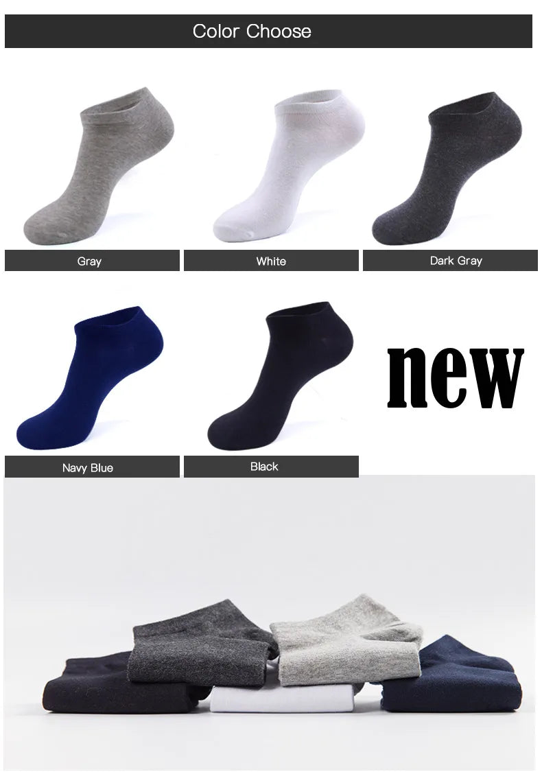 HSS Brand 100% Cotton Men Socks Summer Thin Breathable Socks High Quality No Show Boat Socks Black Short For Students Size 39-44