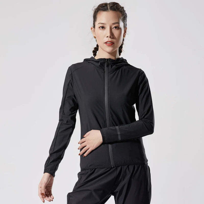 Running jackets Women Thin Breathable Sportswear Yoga Shirts Quick Dry Training Workout Tops Slim Fitness Coat