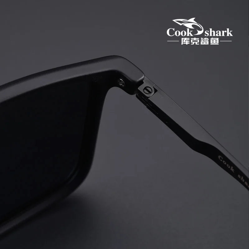 Cook Shark polarized sunglasses men's sunglasses women's UV protection driving special color-changing glasses trend personality - reetell