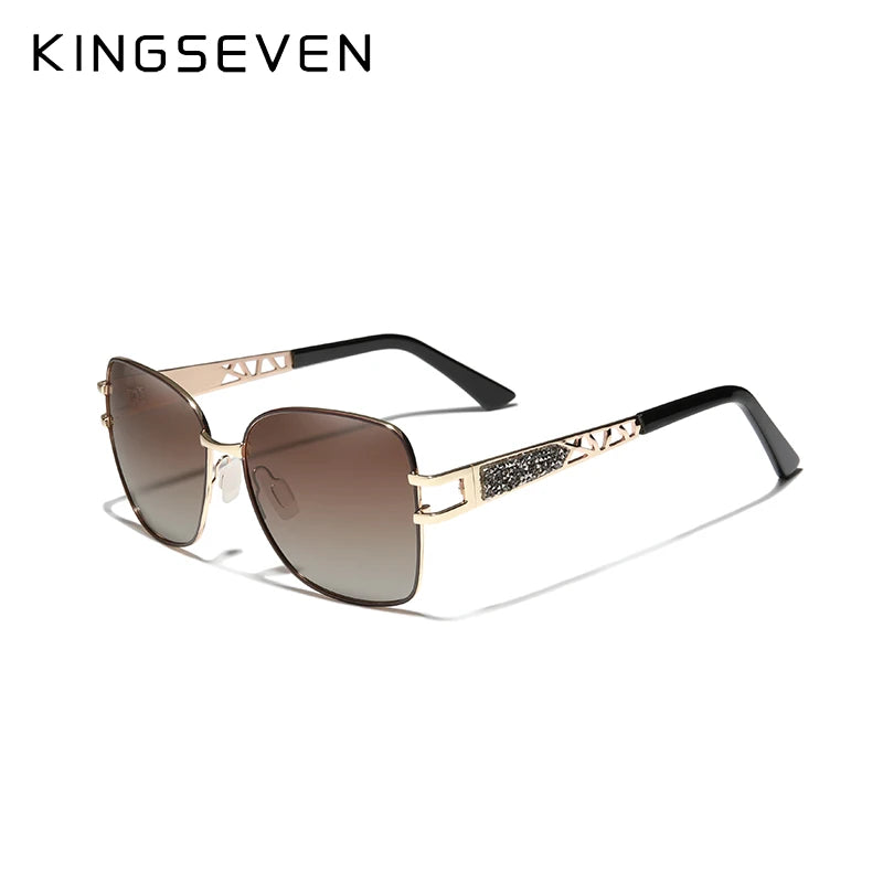 KINGSEVEN 2023 Polarized UV400 Women Sunglasses High Quality Stainless Steel Ladies Sun Glasses Elegant Design Fashion Eyewear - reetell