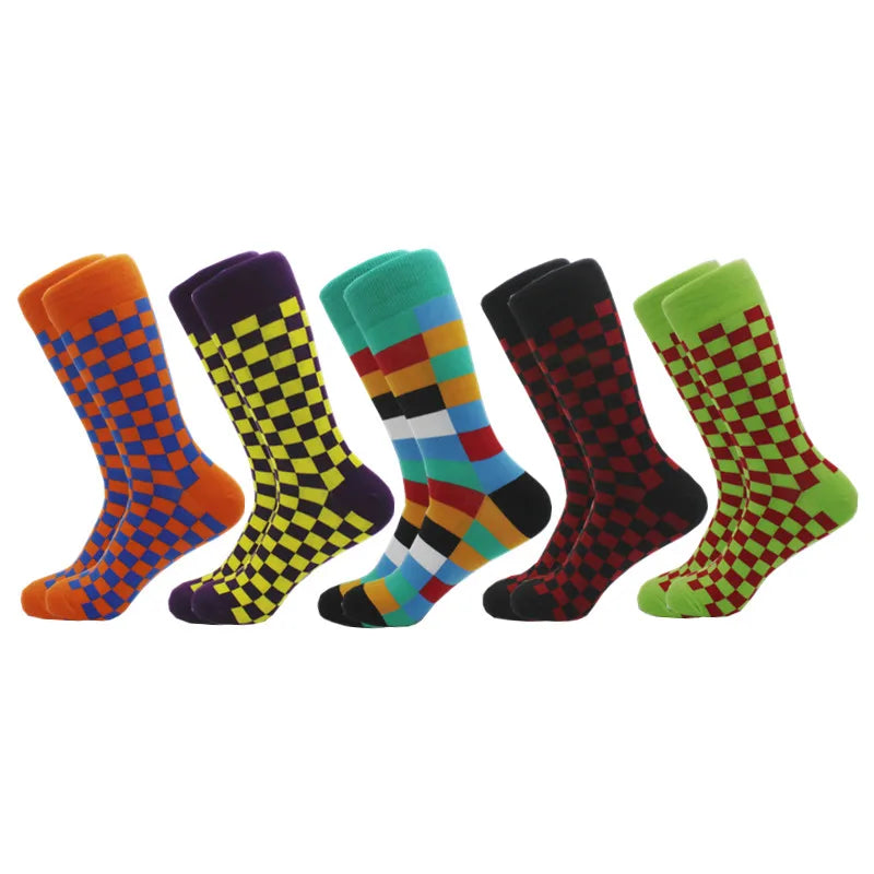 Classic Hot Sale Men Socks Funny Casual Business Dress Crew High Quality Socks Color Compression Happy Cotton Socks for Men