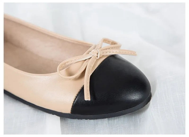 TIMETANGBig Size42Ballet Flats Shoes Women Slip On Soft Ballerina Female Work Shoes Black Beige Casual Shoe chaussure zapatillas - reetell