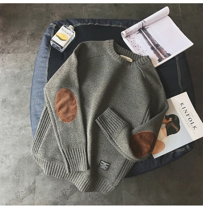 2023 New Men Pullover Sweater Autumn Fashion Casual Loose Thick O Neck Wool Knitted Oversize Harajuku Streetwear Knitwear M-5Xl - reetell