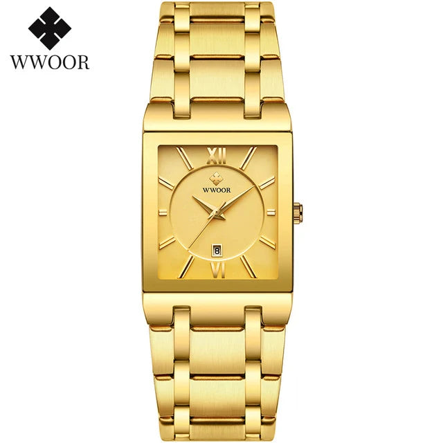 2022 WWOOR New Women Watches Top Brand Luxury Women's Bracelet Blue Square Watch Ladies Dress Quartz Wristwatch Relogio Feminino