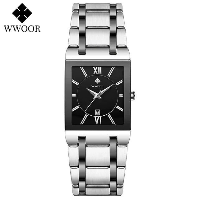 2022 WWOOR New Women Watches Top Brand Luxury Women's Bracelet Blue Square Watch Ladies Dress Quartz Wristwatch Relogio Feminino