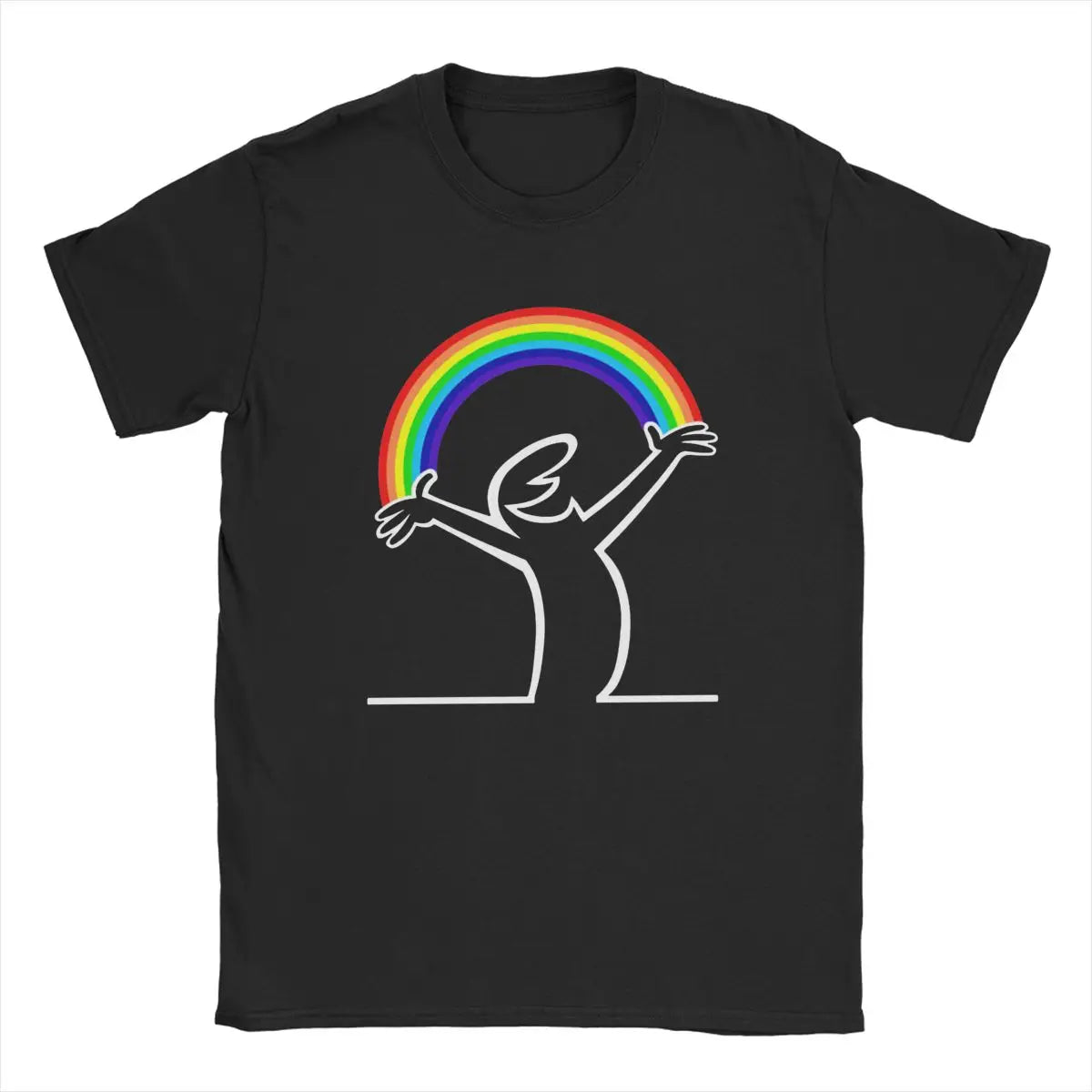 La Linea Men Lineman Rainbow La Linea T Shirt 100% Cotton Clothing Vintage Short Sleeve O Neck Tees Birthday Present T-Shirt - reetell