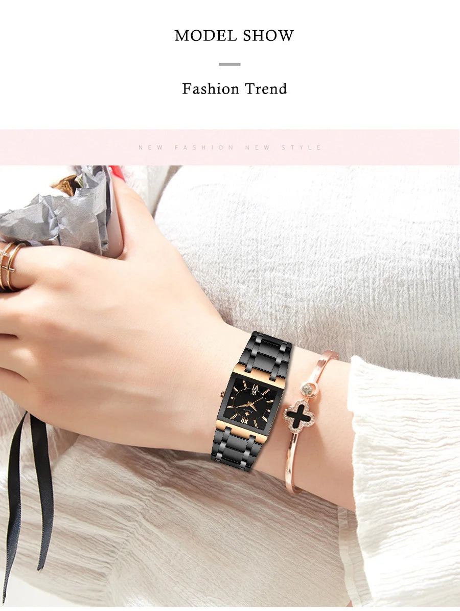 2022 WWOOR New Women Watches Top Brand Luxury Women's Bracelet Blue Square Watch Ladies Dress Quartz Wristwatch Relogio Feminino