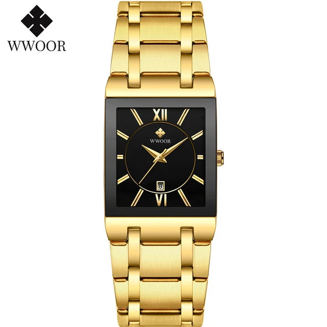 2022 WWOOR New Women Watches Top Brand Luxury Women's Bracelet Blue Square Watch Ladies Dress Quartz Wristwatch Relogio Feminino