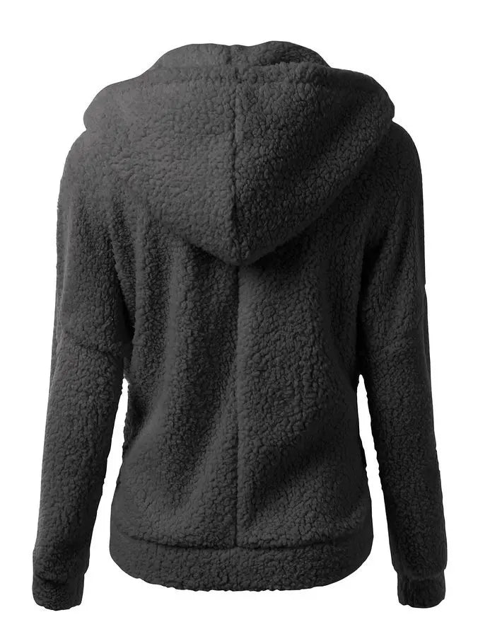 Autumn Winter Warm Jacket Women hoodie Hooded 2024 Casual Female Hoodies Sweatershirt Zipper Coat Solid Soft Fleece Women Coat - reetell