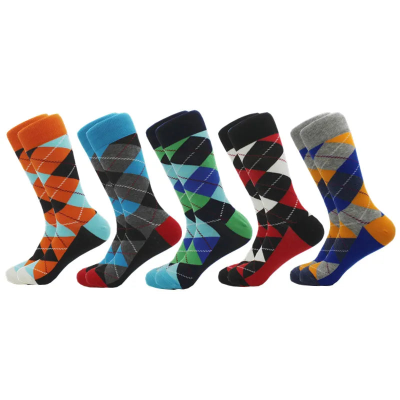 Classic Hot Sale Men Socks Funny Casual Business Dress Crew High Quality Socks Color Compression Happy Cotton Socks for Men