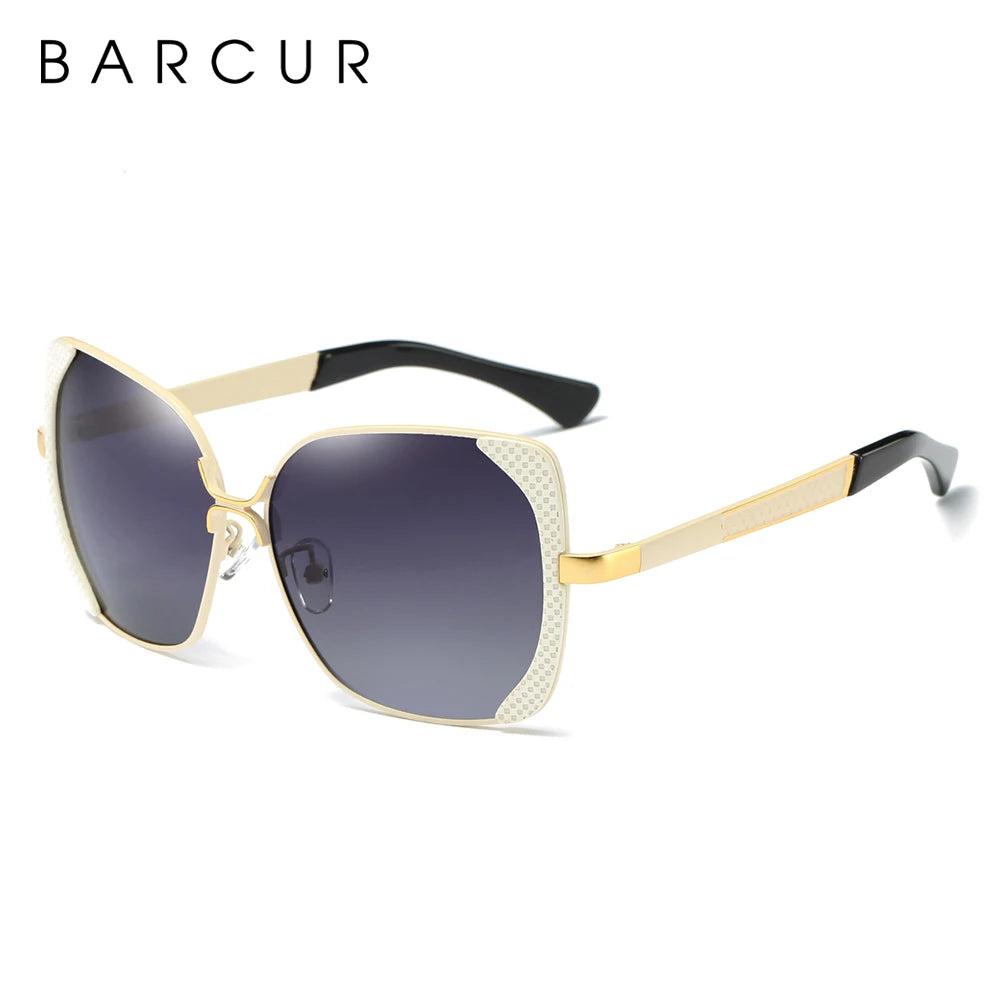 BARCUR Brand Designer Fashion Lady Polarized Sunglasses Women UV400 Gradient Lens Driving Sun Glasses With Original Case - reetell