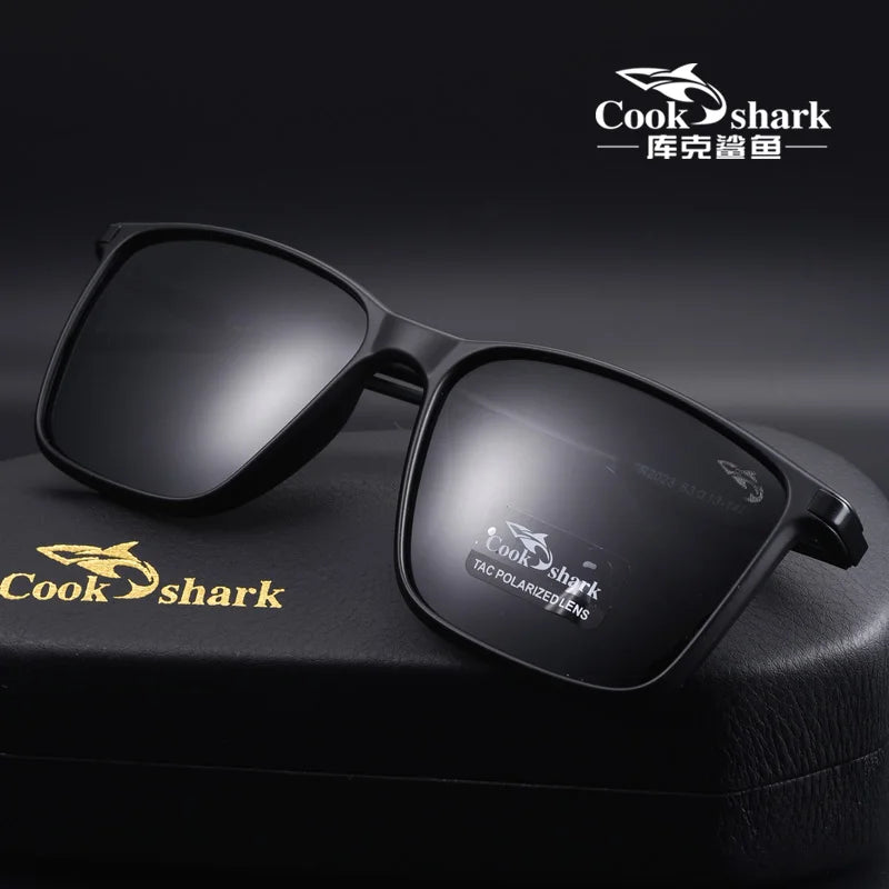 Cook Shark polarized sunglasses men's sunglasses women's UV protection driving special color-changing glasses trend personality - reetell