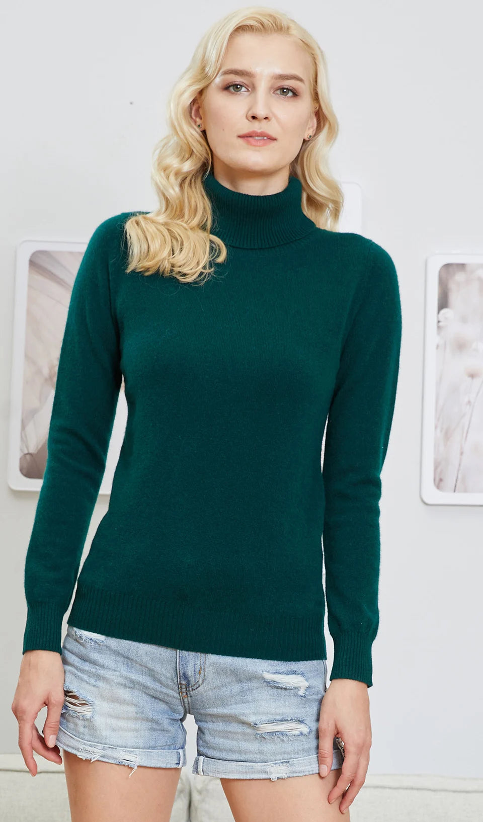 Knitwears Sweater Women Turtleneck Sweater 100% Pure Merino Wool Autumn Winter Warm Soft Knitted Pullover Female Jumper Tops y2k - reetell