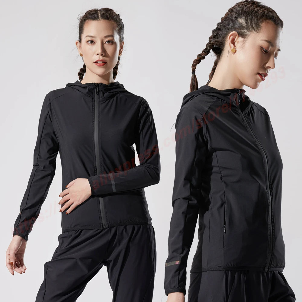 Running jackets Women Thin Breathable Sportswear Yoga Shirts Quick Dry Training Workout Tops Slim Fitness Coat