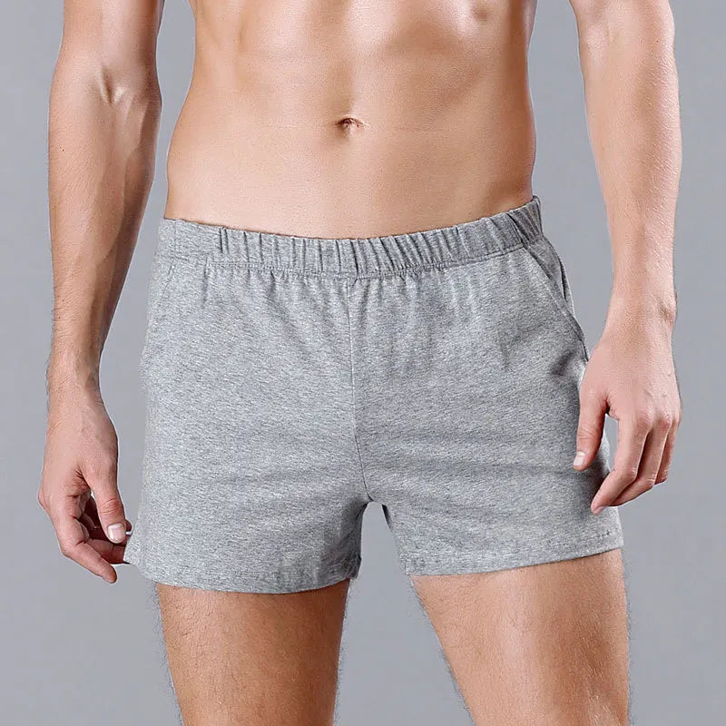 Mens Cotton Pajama Shorts Solid Casual Sleepwear Loose Shorts Summer Men Boxers Underwear Sleep Bottoms Male Sweat Pants A50 - reetell