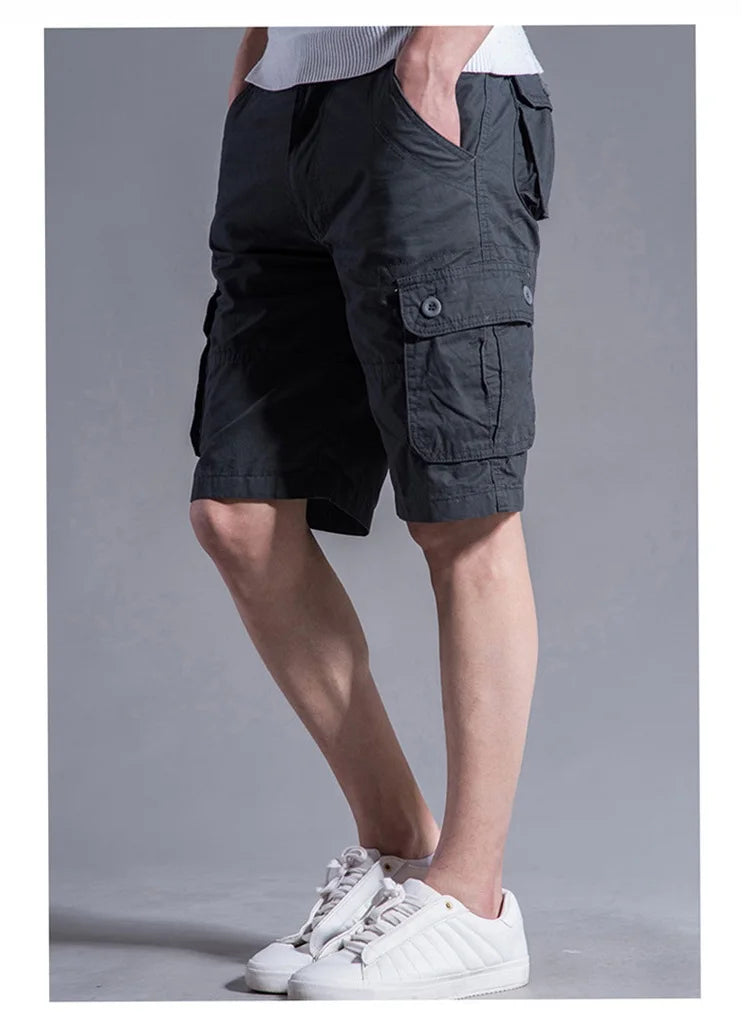 Cargo Shorts Men Summer Casual Mulit-Pocket Shorts 2024 Men Joggers Shorts Trousers Men Breathable Big Tall 42 44 46 Large Size - reetell