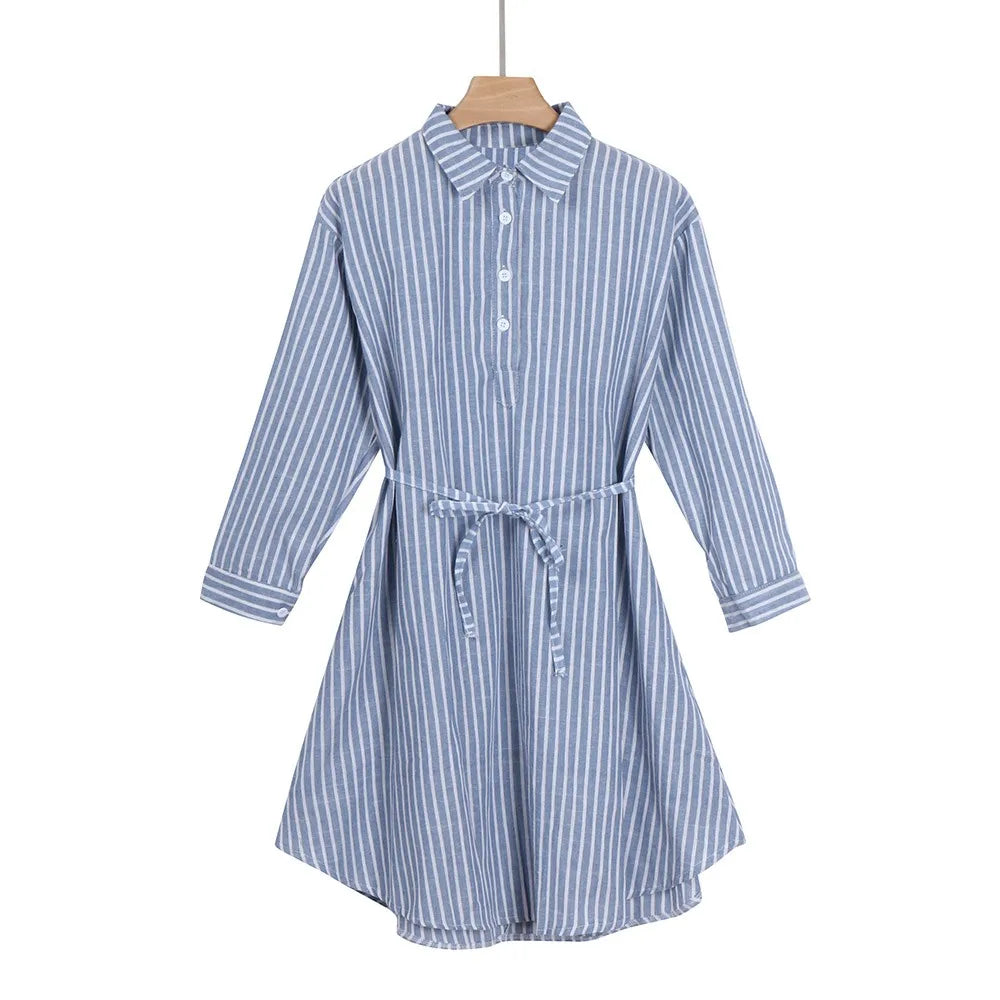 Striped Dress Lining  for Pregnant Maternity Women Clothes Breastfeeding   Pregnancy Long Sleeve