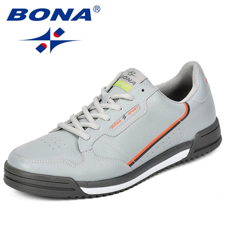 BONA Fashion Men Flats Shoes Autumn Breathable Men's Casual Shoes Trend Lightweight Leisure Shoes Comfortable Sneakers Shoes - reetell