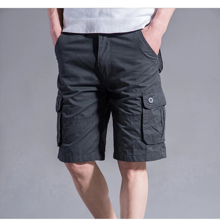 Cargo Shorts Men Summer Casual Mulit-Pocket Shorts 2024 Men Joggers Shorts Trousers Men Breathable Big Tall 42 44 46 Large Size - reetell