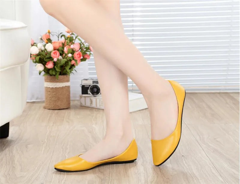 BEYARNE Leather Flat Shoes Woman Hand-sewn LeatherLoafers Cowhide SpringCandy colorCasualShoes Women Flats Women ShoeE531 - reetell