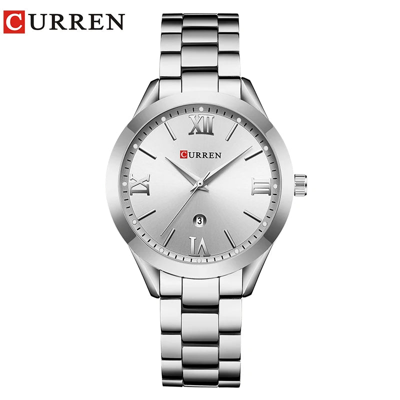 CURREN Women Watch Luxury Fashion Watches Woman Clock Stainless Steel Simple Business Wriswatches Ladies Relogio Feminino 9007