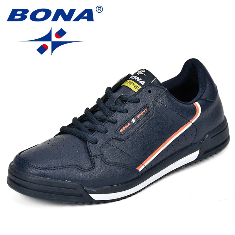 BONA Fashion Men Flats Shoes Autumn Breathable Men's Casual Shoes Trend Lightweight Leisure Shoes Comfortable Sneakers Shoes - reetell