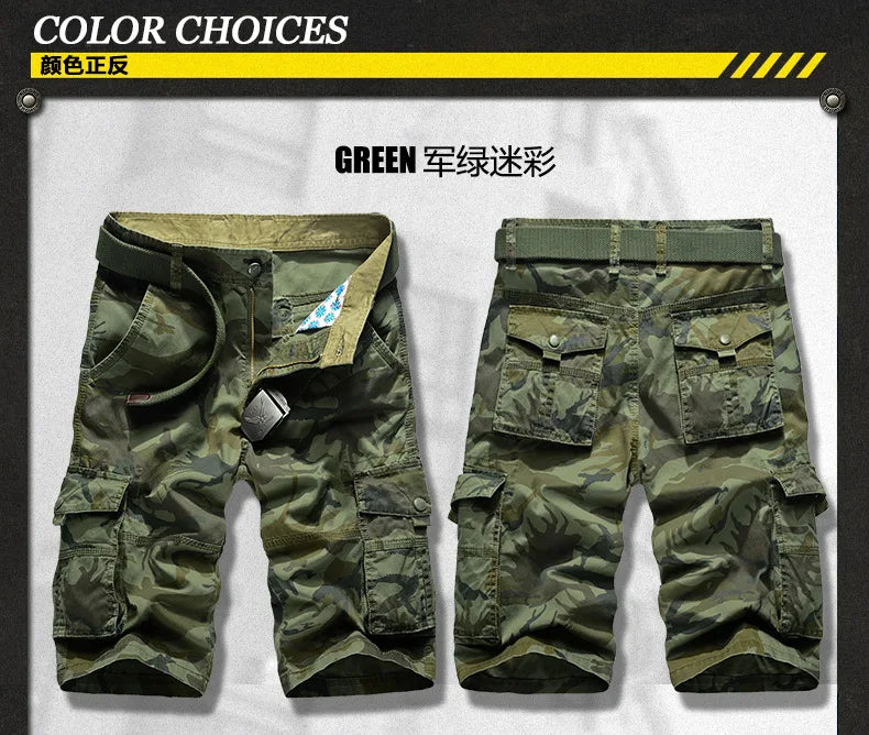 Camouflage Camo Cargo Shorts Men 2024 New Mens Casual Shorts Male Loose Work Shorts Man Military Short Pants Plus Size 29-44 - reetell