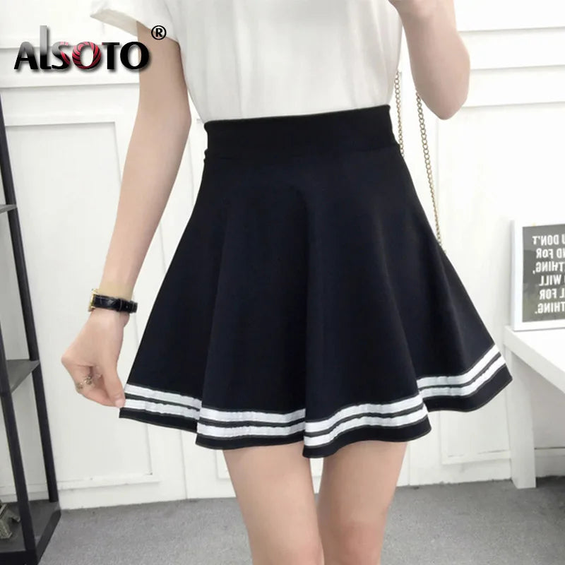 Korean New 2023 Women Skirt Autumn Winter High jupe Waisted faldas Female saia Pleated falda mujer Skirts Pleated Skirt - reetell