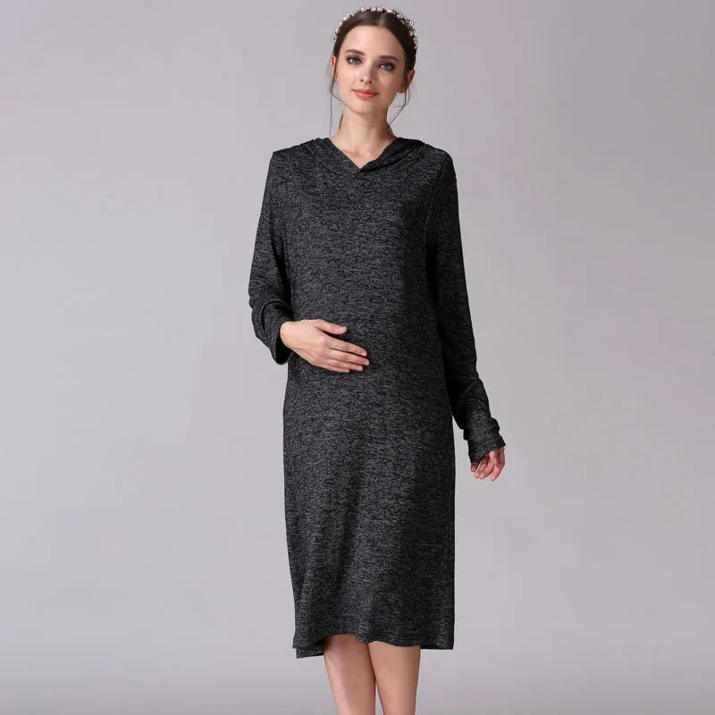 Emotion Moms Long Sleeve Pregnancy Maternity Clothes Nursing Clothing Breastfeeding Dresses for Pregnant Women Maternity Dress