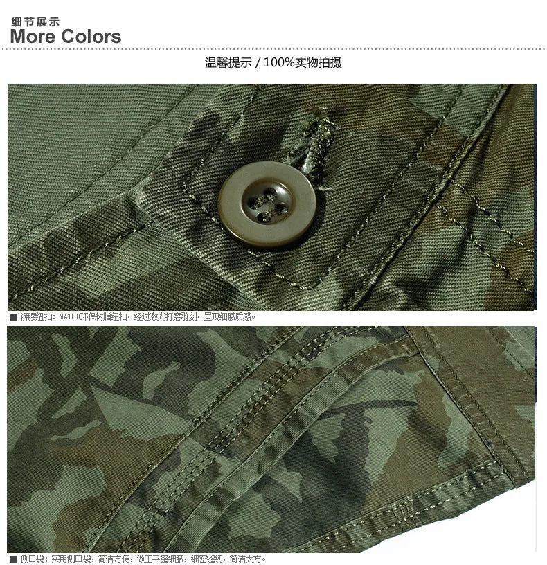 Camouflage Camo Cargo Shorts Men 2024 New Mens Casual Shorts Male Loose Work Shorts Man Military Short Pants Plus Size 29-44 - reetell