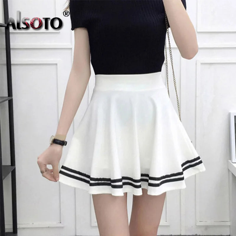 Korean New 2023 Women Skirt Autumn Winter High jupe Waisted faldas Female saia Pleated falda mujer Skirts Pleated Skirt - reetell