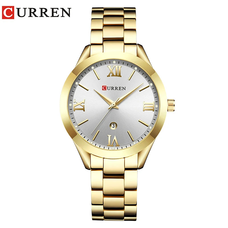 CURREN Women Watch Luxury Fashion Watches Woman Clock Stainless Steel Simple Business Wriswatches Ladies Relogio Feminino 9007