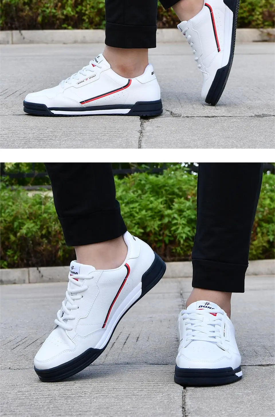 BONA Fashion Men Flats Shoes Autumn Breathable Men's Casual Shoes Trend Lightweight Leisure Shoes Comfortable Sneakers Shoes - reetell